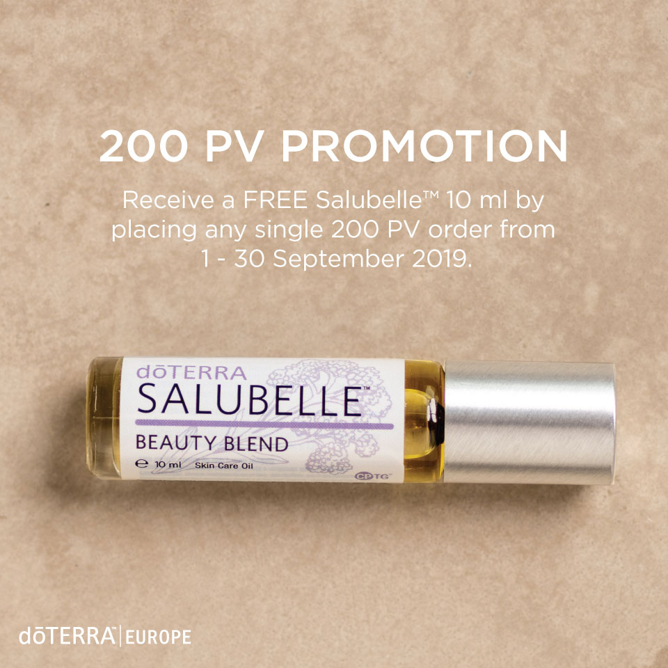doterra europe September 2019 200 pv promotion get a free salubelle