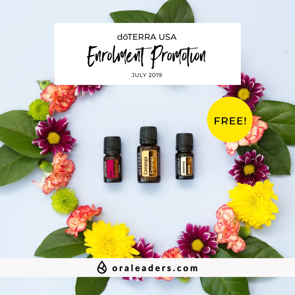 doterra usa July 2019 enrolment promotion free doterra cananga jasmine rose
