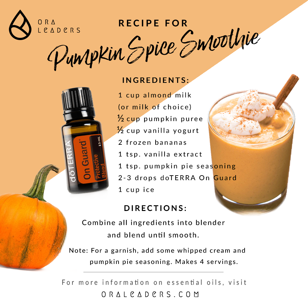 dōTERRA Pumpkin Spice Smoothie Recipe - Ora Leaders