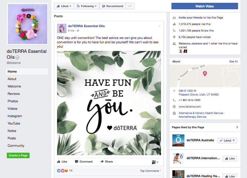 dōTERRA International Facebook Page