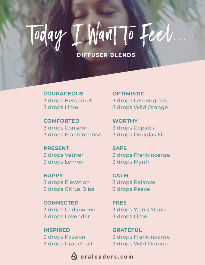 Today I Want to Feel Diffuser Blends Ora Leaders