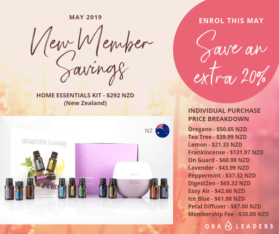 enrol with a home essentials kit doterra new zealand in may 2019