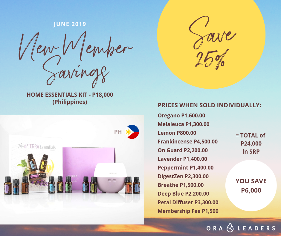enrol with a doterra home essentials kit doterra philippines in June 2019